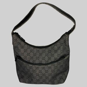 HP 🎉 Gucci Black Monogram Shoulder Bag Purse
